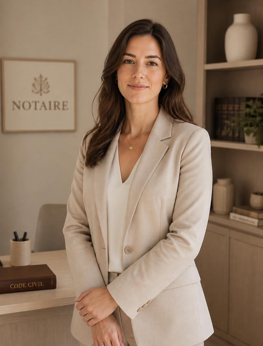 Notary standing in the office